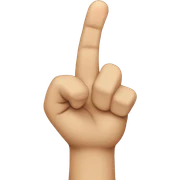 middle finger bent down sticker