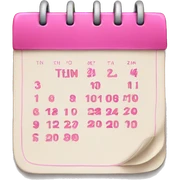 Pink calendar  sticker