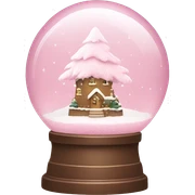 Pastel pink snow globe sticker