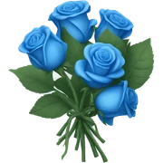 bouquet of blue roses  sticker
