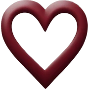 Dark red heart sticker