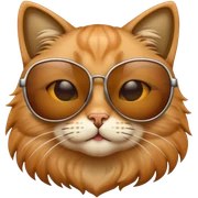 Cat with sunglasses sticker
