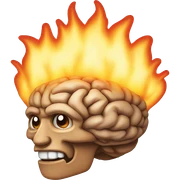 burning brain sticker