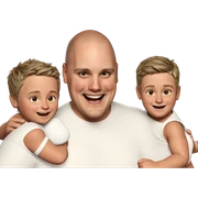 happy boys enjoying life sticker