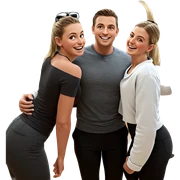 smiling group portrait indoors sticker