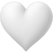 Heart white aesthetic  sticker