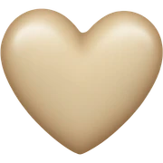 Beige heart sticker