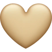 Beige heart sticker