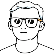 Homme avec lunettes sur la tête sticker
