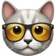 Cat with sunglasses sticker