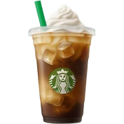 Starbuck ice coffee with ice cubes sticker