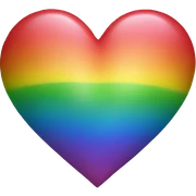 rainbow heart  sticker