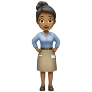 Woman wearing a skirt￼ at work  sticker