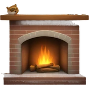 cozy fireplace sticker