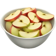 Apple slices in a bowl sticker
