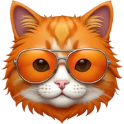 Cat with sunglasses sticker