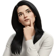 girl with black hair portrait sticker
