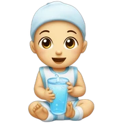 Baby drink water sticker