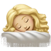 blonde girl sleeping sticker