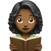 girl reading sticker