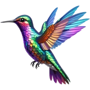 Hyperrealism, 3d rendering, vibrant, still life, hummingbird  sticker