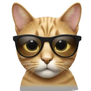 Cat with sunglasses sticker