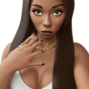 realistic portrait of dark beauty sticker
