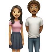 Boy and girl sticker