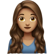 Girl with long brown hair sticker