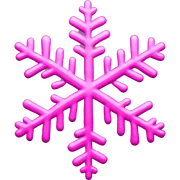 hot pink snowflake  sticker