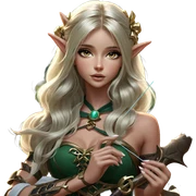 blonde elf with bow weapon sticker