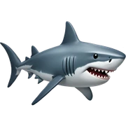 Shark with a top hat sticker