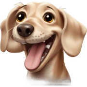 Merle dachshund laughing sticker