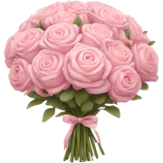 pastel pink flowers bouquet huge sticker