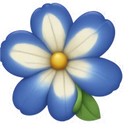 Blue flower sticker