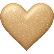 Beige glitter heart sticker