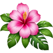 Tropical Hawaii flower  sticker