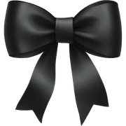 black ribbon bow sticker