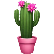 Pink cactus sticker
