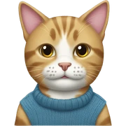 Cat with jumper sticker