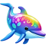 Lisa Frank dolphin sticker