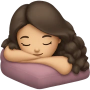 Brunette girl sleeping sticker