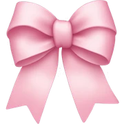 light pink bow sticker