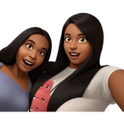 girls having fun selfie sticker
