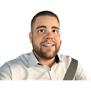 smiling boy in collared shirt sticker