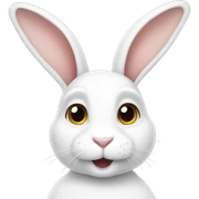white rabbit  sticker