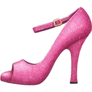Pink glitter heel sticker