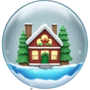Christmas waterglobe sticker