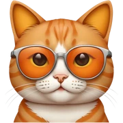 Cat with sunglasses sticker