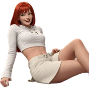happy girl with red hair sticker